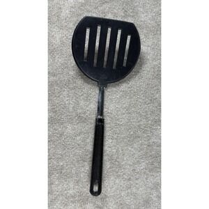 Vintage EKCO USA Black Slotted Spatula Turner Kitchen Utensil Mid‎ Century Retro